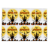 Spooky Halloween Moon Große Geschenktasche Geschenktüte (Rückseite)