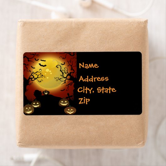 Spooky Halloween Moon, Pumpkin und Fledermäuse Lab (Insitu)