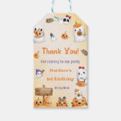 Spooky Halloween Niedlich Ghost Danke Geschenkanhänger (Vorderseite)