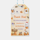 Spooky Halloween Niedlich Ghost Danke Geschenkanhänger (Rückseite)