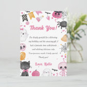 Spooky Halloween Niedlich Ghost Danke-Karte Dankeskarte (Stehend Vorderseite)