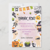 Spooky Halloween Niedlich Ghost Danke-Karte Einladung (Vorderseite)