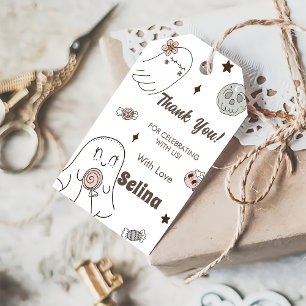 Spooky Halloween Niedlich Ghost Geburtstagsparty Geschenkanhänger