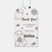 Spooky Halloween Niedlich Ghost Geburtstagsparty Geschenkanhänger (Rückseite)