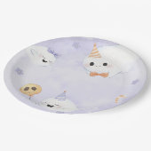 Spooky Halloween Niedlich Ghost Geburtstagsparty Pappteller (Schrägansicht)