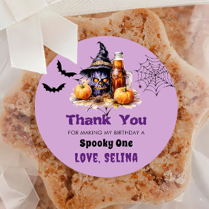 Spooky Halloween Niedlich Ghost Geburtstagsparty Runder Aufkleber