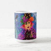 Spooky Halloween Night Charming Hexenkatze Kaffeetasse (Mittel)