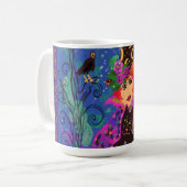 Spooky Halloween Night Charming Hexenkatze Kaffeetasse (Vorderseite Links)