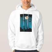 Spooky Halloween Night Full Moon und Flying Bats Hoodie (Vorderseite)