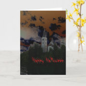 Spooky Halloween Night Karte (Gelbe Blume)