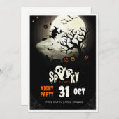 Spooky Halloween Night Party Flyer Einladung (Vorne/Hinten)