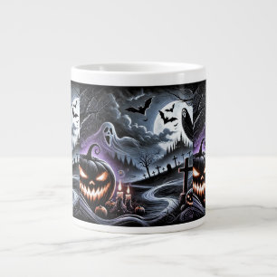 Spooky Halloween Night: Spuk Pumpkins und Geist Jumbo-Tasse
