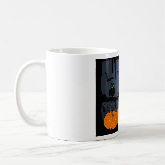 Spooky Halloween Night Szene Kaffeetasse (Links)