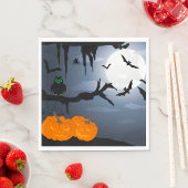 Spooky Halloween Night Szene Serviette