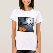 Spooky Halloween Night Szene T-Shirt (Vorderseite)