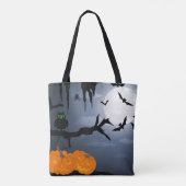 Spooky Halloween Night Szene Tasche (Rückseite)