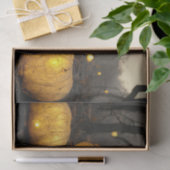 Spooky Halloween Night und Kürme im Wald Seidenpapier (Geschenk)