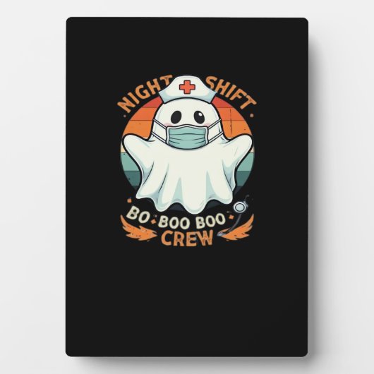 Spooky Halloween Nurse Funny Ghost Kostüm Boo Boo Fotoplatte (Vorderseite)