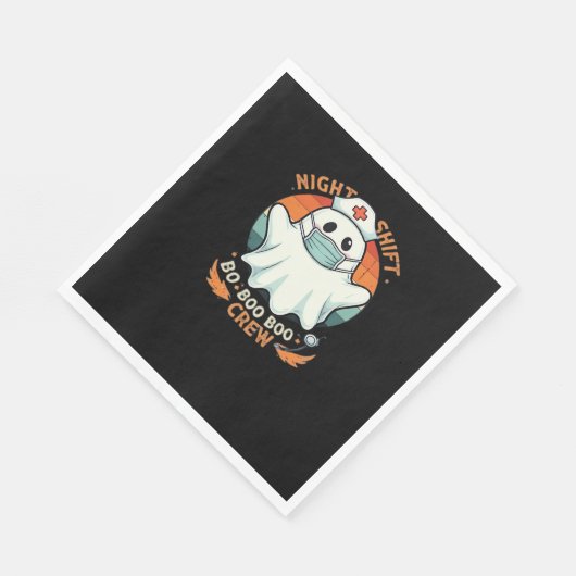 Spooky Halloween Nurse Funny Ghost Kostüm Boo Boo Serviette (Ecke)