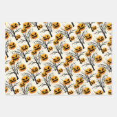 Spooky Halloween Orange Black Geschenkpapier Set (Vorderseite 3)