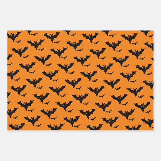 Spooky Halloween Orange Black Geschenkpapier Set (Vorderseite 2)