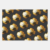 Spooky Halloween Orange Black Geschenkpapier Set (Vorderseite)