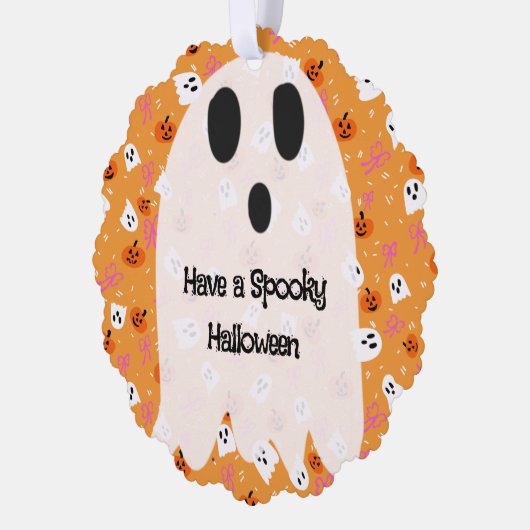 Spooky Halloween  Ornament Karte (Links)