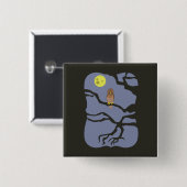 Spooky Halloween Owl Button (Vorne & Hinten)