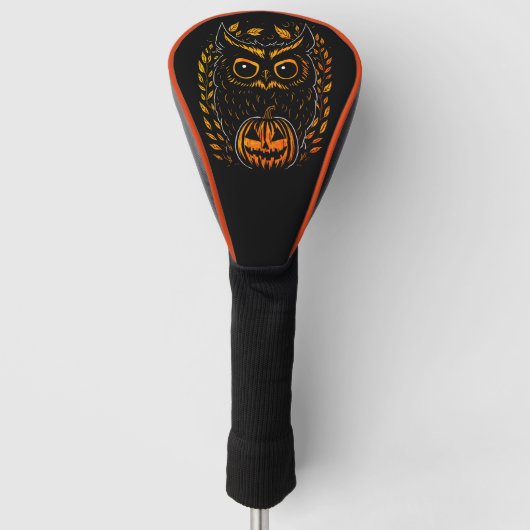 Spooky Halloween Owl Golf Headcover (Vorderseite)