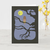 Spooky Halloween Owl Karte (Gelbe Blume)