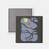 Spooky Halloween Owl Magnet (Vorderseite/Rückseite)