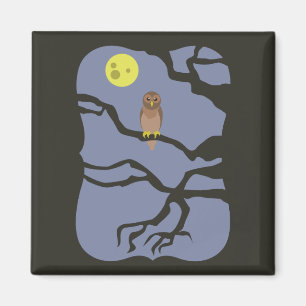 Spooky Halloween Owl Magnet