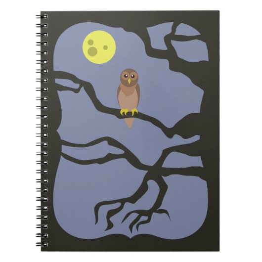 Spooky Halloween Owl Notizblock (Vorderseite)