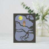 Spooky Halloween Owl Postkarte (Stehend Vorderseite)