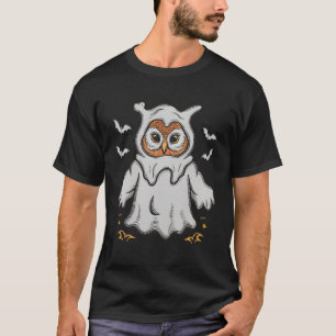 Spooky Halloween Owl Wear Ghost Anzug Geschenk T-Shirt