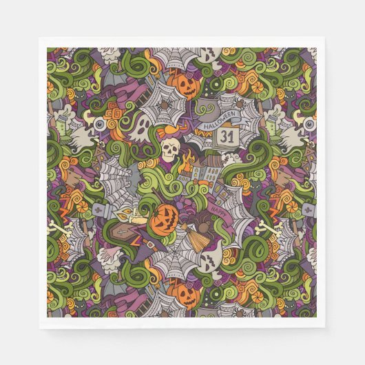 Spooky Halloween Paper Napkin Serviette (Vorderseite)