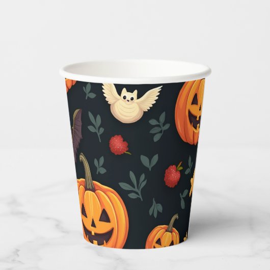 Spooky Halloween Papier Cups - Perfekt für Party! Pappbecher (Rückseite)