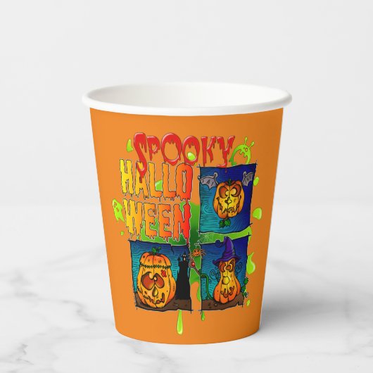 Spooky Halloween Pappbecher (Rückseite)