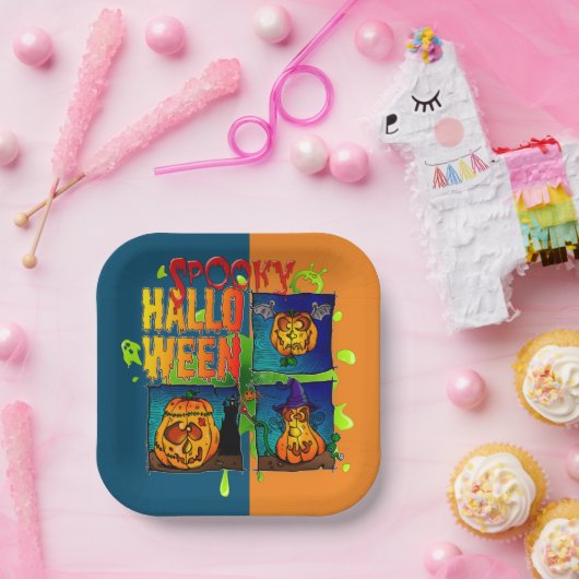 Spooky Halloween Pappteller (Party)