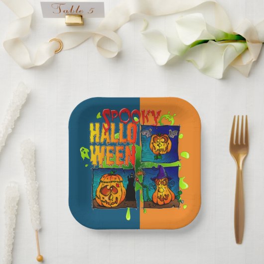 Spooky Halloween Pappteller (Hochzeit)