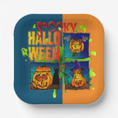 Spooky Halloween Pappteller (Vorderseite)
