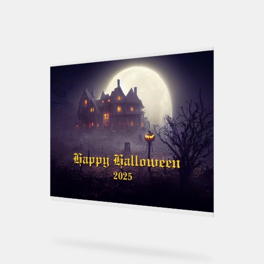 Spooky-Halloween-Party Acrylschild (Winkel)