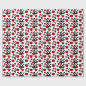 Spooky Halloween Party Cat Ghost Spider Web Geschenkpapier (Flach)