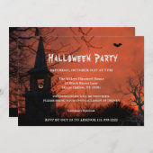 Spooky Halloween-Party Einladung (Vorne/Hinten)