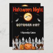 Spooky Halloween-Party Einladung (Vorne/Hinten)