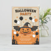 Spooky Halloween-Party Einladung (Stehend Vorderseite)