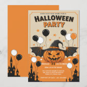 Spooky Halloween-Party Einladung (Vorne/Hinten)