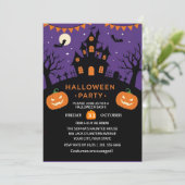 Spooky-Halloween-Party Einladung (Stehend Vorderseite)