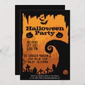 Spooky Halloween-Party Einladung (Vorne/Hinten)