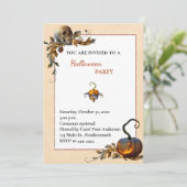 Spooky Halloween-Party Einladung (Stehend Vorderseite)